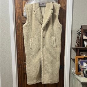 Polo Ralph Lauren elongated  Beige Sherpa Vest